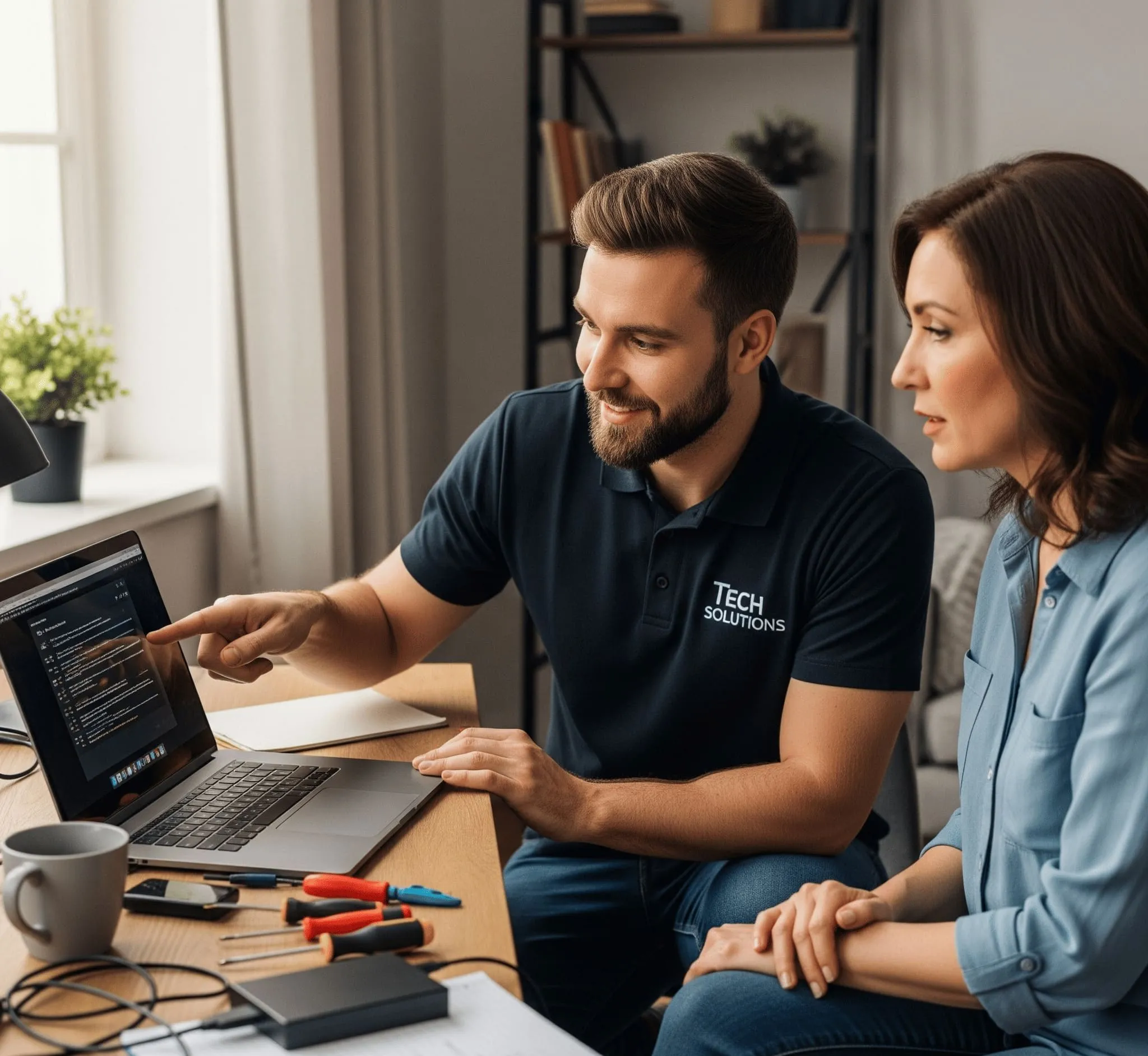 IT-Techniker von DariaTech beim Vor-Ort-Service in Ihrer Region